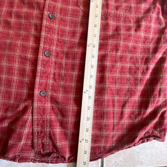 Woolrich Mens Red Plaid Button Down Shirt Flannel Pocket Size X-large - Picture 6 of 12